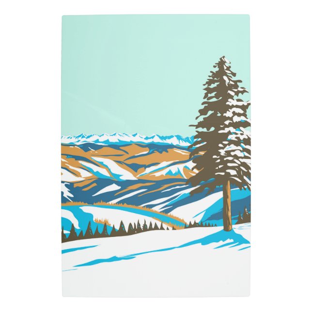 Impresión En Metal Estación de esquí Beaver Creek (Anverso)