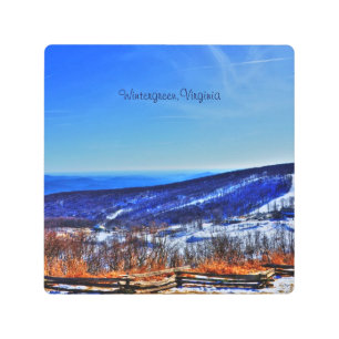 Impresión En Metal Estación de esquí Wintergreen Virginia Mountain en