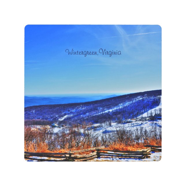 Impresión En Metal Estación de esquí Wintergreen Virginia Mountain en (Anverso)