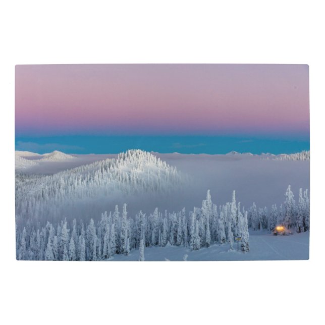 Impresión En Metal Estación de montaña Whitefish, Montana (Anverso)