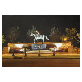 Impresión En Metal Estatua de caballo de bailarina nativa Saratoga ar