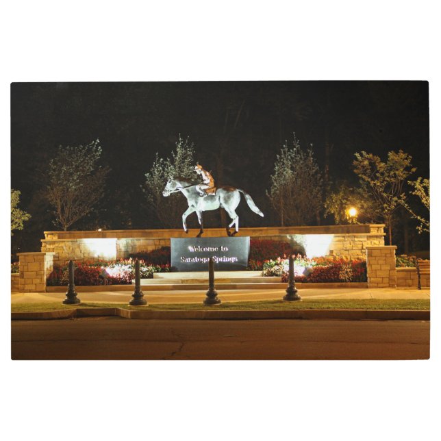 Impresión En Metal Estatua de caballo de bailarina nativa Saratoga ar (Anverso)