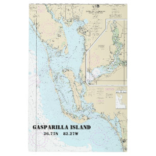 Impresión En Metal Estero Bay a Lemon Bay Nautical Chart 11426 Metali