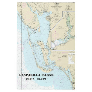 Impresión En Metal Estero Bay a Lemon Bay Nautical Chart 11426 Metali