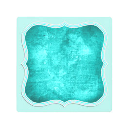 Impresión En Metal Estilo de vintage de marco de sombra de Aqua Añadi