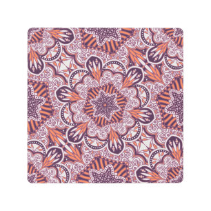 Impresión En Metal Estilo étnico, textura decorativa vintage.