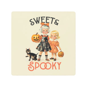 Impresión En Metal Estilo vintage "dulce y fantasmagórico" de mediado