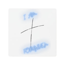 Impresión En Metal Estoy perdonado por la cruz azul