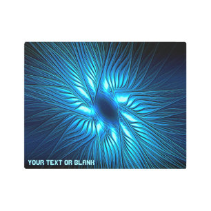 Impresión En Metal Estrella azul tallada