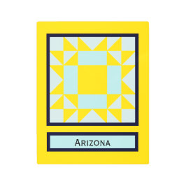 Impresión En Metal Estrella Mini Barn Quilt Arizona
