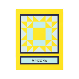 Impresión En Metal Estrella Mini Barn Quilt Arizona