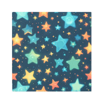 Estrellas brillantes en azul