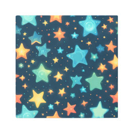 Impresión En Metal Estrellas brillantes en azul