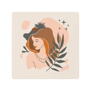 Impresión En Metal Estrellas de la mujer boho