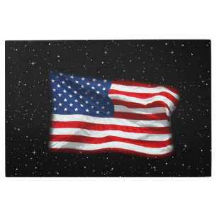 Impresión En Metal Estrellas y bandas Bandera Patriótica Estadouniden