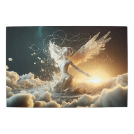 Impresión En Metal Ethereamscape: Vuelo angélico entre nubes
