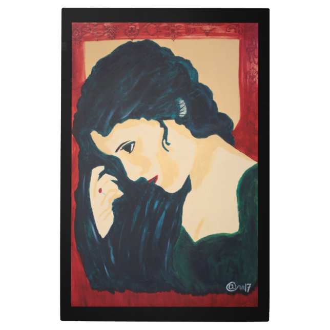 Impresión En Metal Evelyn Demure (Anverso)