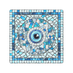 Impresión En Metal Evil Eye Amulet Mosaic Art