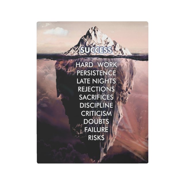 Impresión En Metal Éxito Iceberg Dark (Anverso)