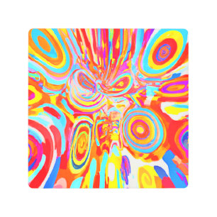 Impresión En Metal Explorar un patrón colorido vibrante