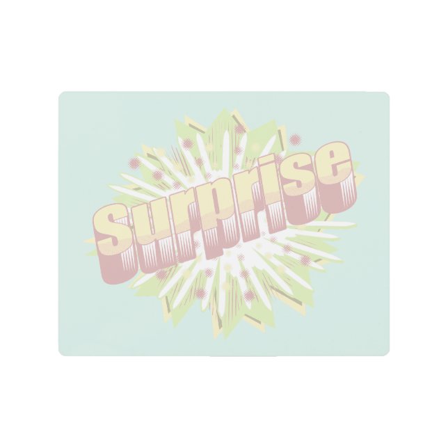 Impresión En Metal Explosión de onomatopoyía de sorpresa (Anverso)