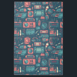 Impresión En Metal Explosión del pasado: tecnología de los 80<br><div class="desc">Viaja atrás en el tiempo con este diseño nostálgico que incluye artículos icónicos de los años 80. Ideal para los amantes de la tecnología retro y del estilo vintage</div>