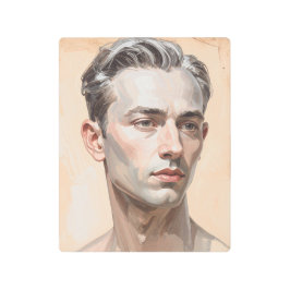 Impresión En Metal Expressive Male Portrait Metal Print