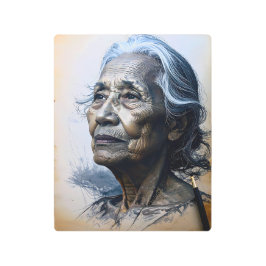 Impresión En Metal Expressive Portrait Metal Print