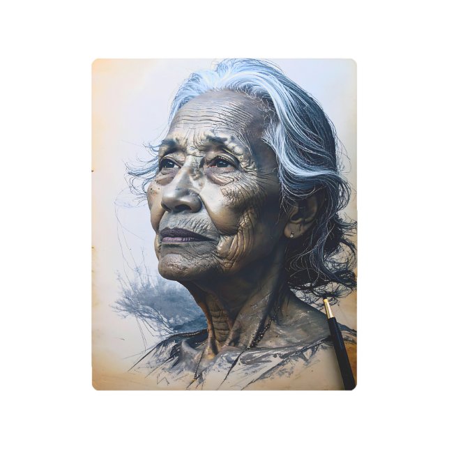 Impresión En Metal Expressive Portrait Metal Print (Anverso)