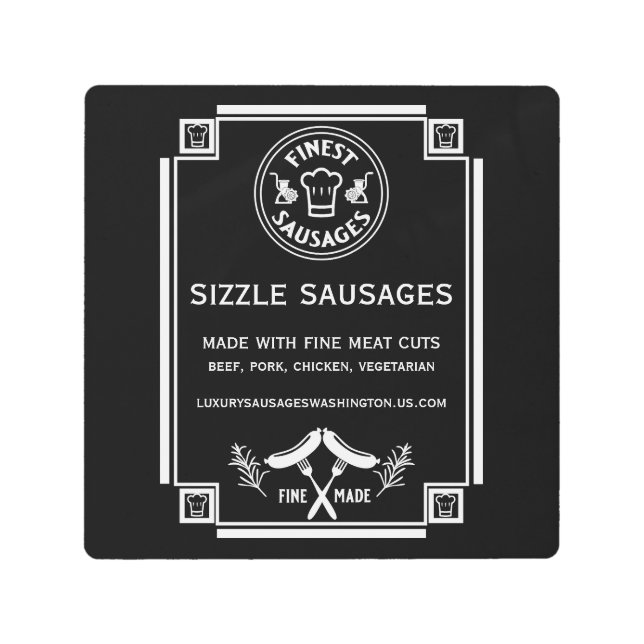 Impresión En Metal Fabricantes de salchicha (Anverso)