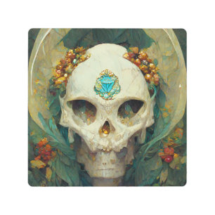 Impresión En Metal Fae Skull Fantasy