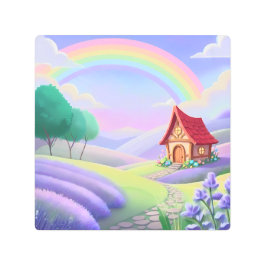 Impresión En Metal Fairy Tale Under the Rainbow