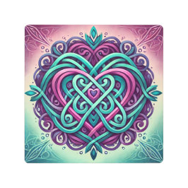 Impresión En Metal Fancy Celtic Heart