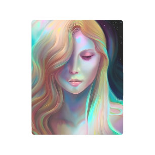 Impresión En Metal Fantasía perlasciva ai Bonito etérea mujer