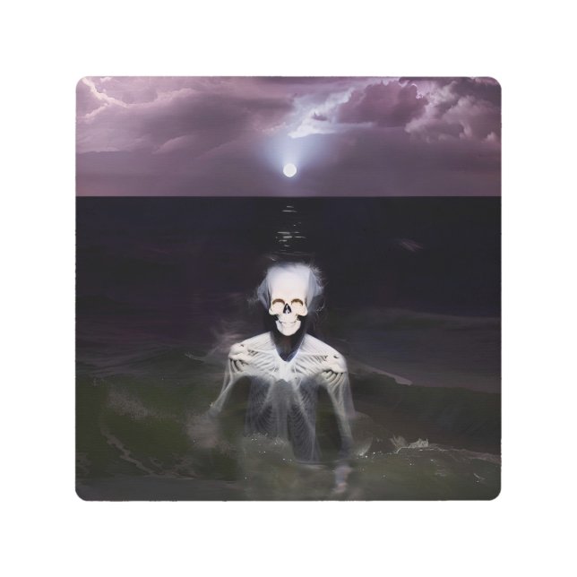 Impresión En Metal Fantasma en el mar - Pintura de petróleo (Anverso)