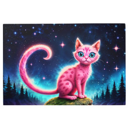 Impresión En Metal Fantasma mágica de ojos azules bajo estrellas bril