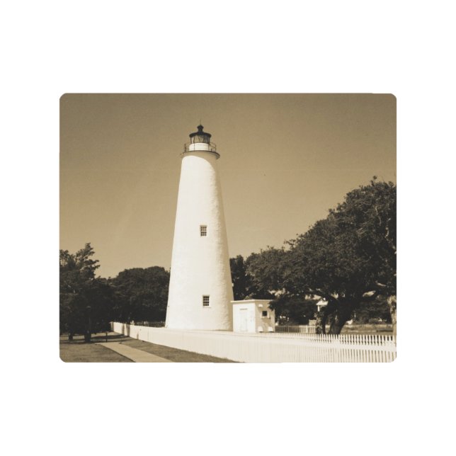 Impresión En Metal Faro de Ocracoke (Anverso)
