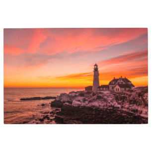 Impresión En Metal Faros   Cabeza Portland Cape Elizabeth Maine