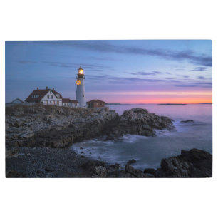 Impresión En Metal Faros   Faro Cape Elizabeth Maine