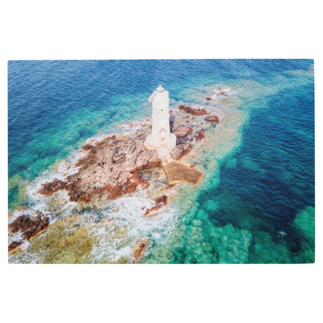 Impresión En Metal Faros | Faro de Mangiabarche Italia (Anverso)