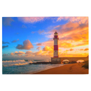 Impresión En Metal Faros Faro Itapuã de Brasil