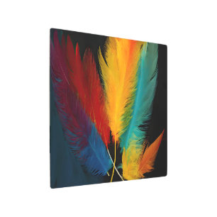 Impresión En Metal Feathers del Suroeste 2