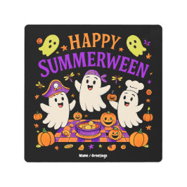 Impresión En Metal Feliz verano entre Halloween Fantasma de verano