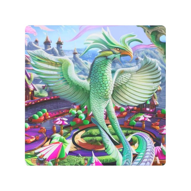 Impresión En Metal Fénix mágico (Anverso)