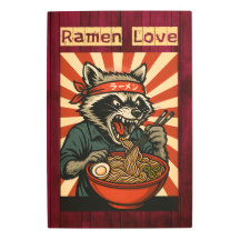 Feral Raccoon Comiendo Ramen