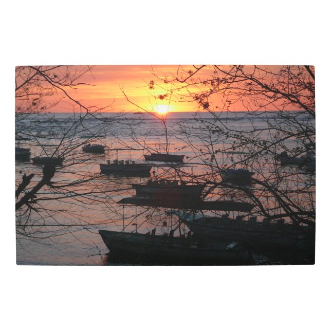 Impresión En Metal Feroy atardecer costarricense en Tamarindo (Anverso)