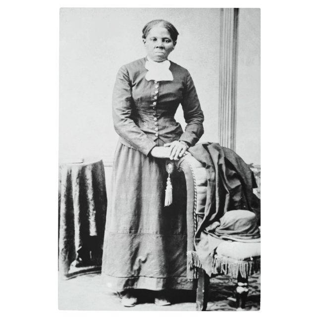 Impresión En Metal Ferrocarril Subterráneo Harriet Tubman Conductor (Anverso)