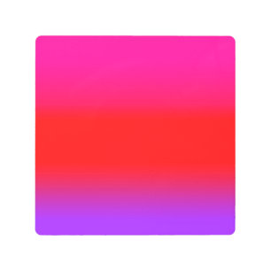 Impresión En Metal Festividad Magenta Rojo Morado Ombre