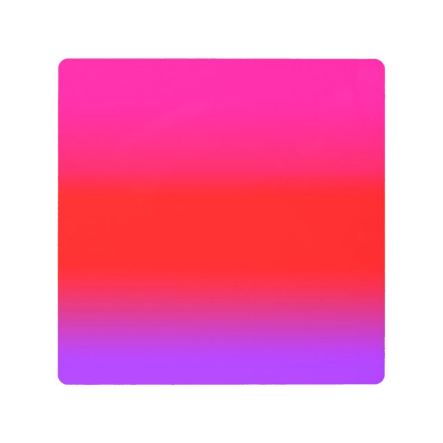 Impresión En Metal Festividad Magenta Rojo Morado Ombre (Anverso)