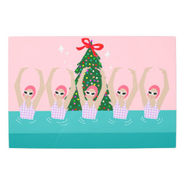 Impresión En Metal Festividades de Navidades de Ilustracion de nadado